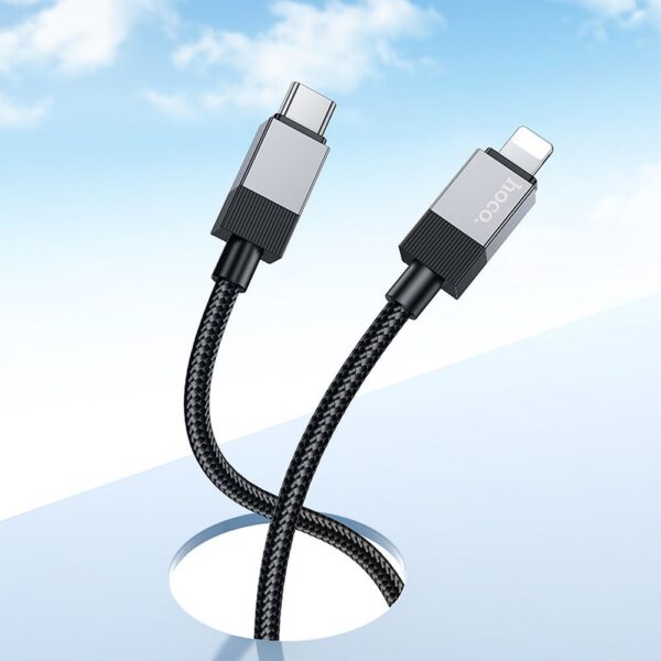 DATA CABLE C VERS LIGHTNING FAST 27W NOIR HOCO – Image 4
