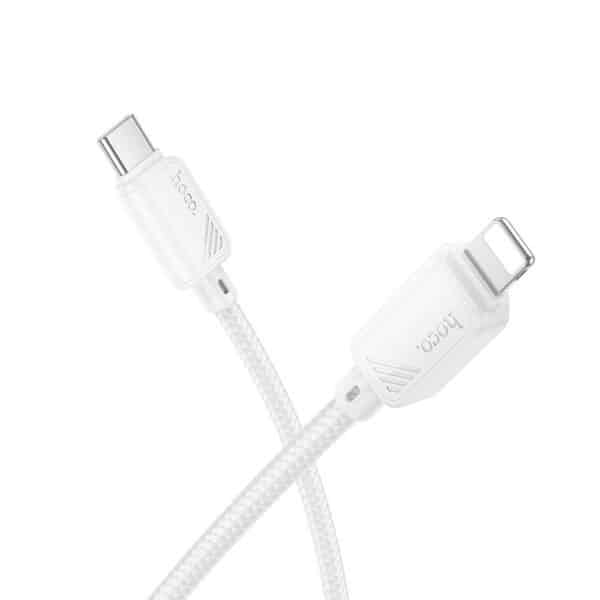 DATA CABLE C VERS LIGHTNING FAST 3A BLANC HOCO – Image 2