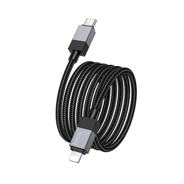 DATA CABLE C VERS LIGHTNING FAST 27W NOIR HOCO – Image 3