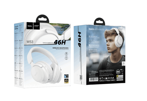 CASQUE BLUETOOTH HIFI W53 BLANC – Image 4