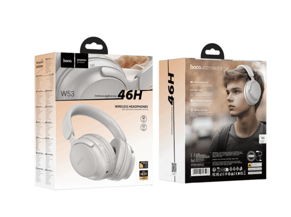 CASQUE BLUETOOTH HIFI W53 GRIS – Image 3