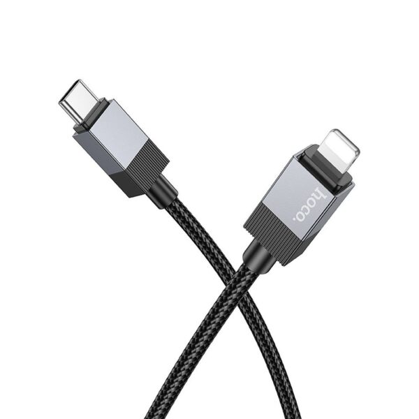 DATA CABLE C VERS LIGHTNING FAST 27W NOIR HOCO – Image 2