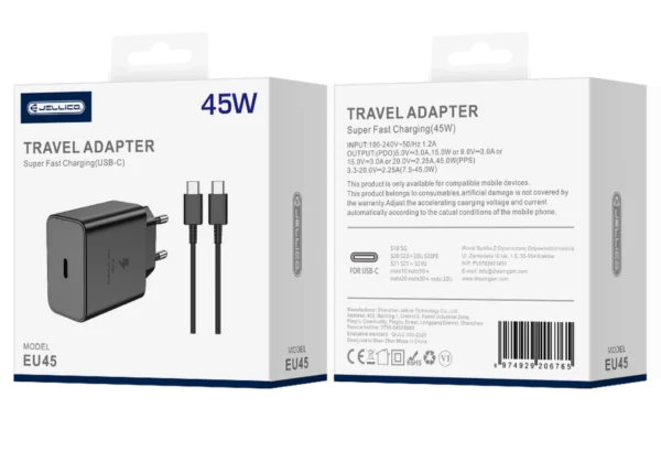 CHARGEUR TYPE C ULTRA FAST CHARGE 45W JELLICO – Image 5