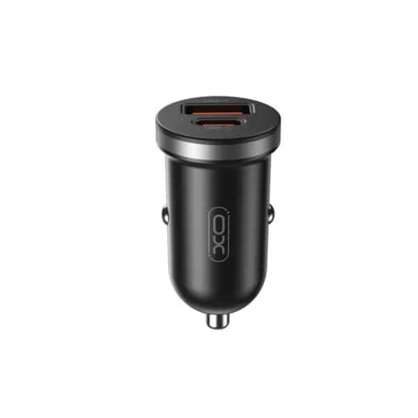 CHARGEUR DE VOITURE 1 USB +1 USB C 30W FAST CHARGE XO CC56 NOIR