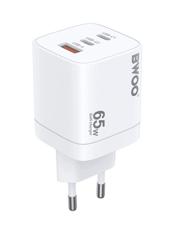 CHARGEUR USB + 2 TYPE C ULTRA FAST CHARGE 65W BWOO – Image 2