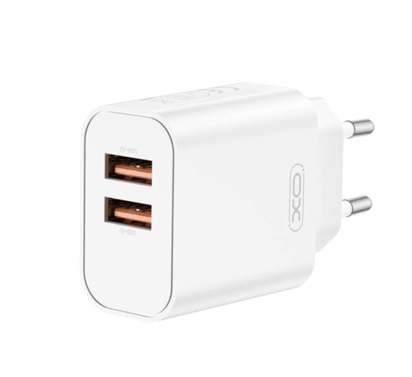 CHARGEUR 2USB FAT CHARGE 2.4A XO BLANC