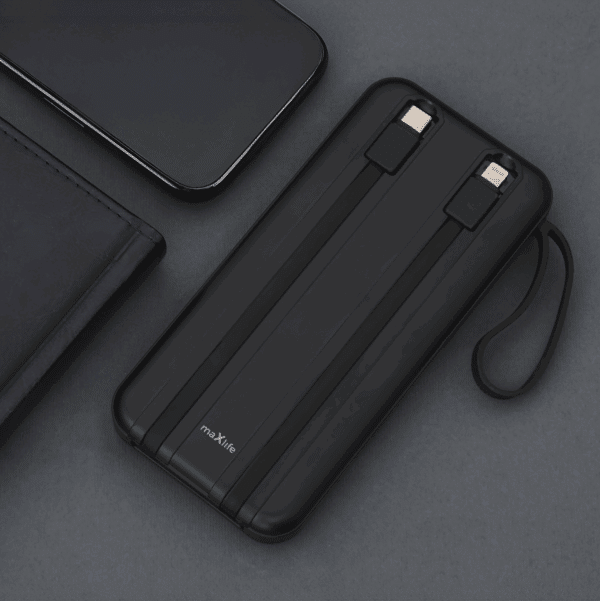 POWER BANK 10000MAH + CABLES +LCD MAXLIFE – Image 3