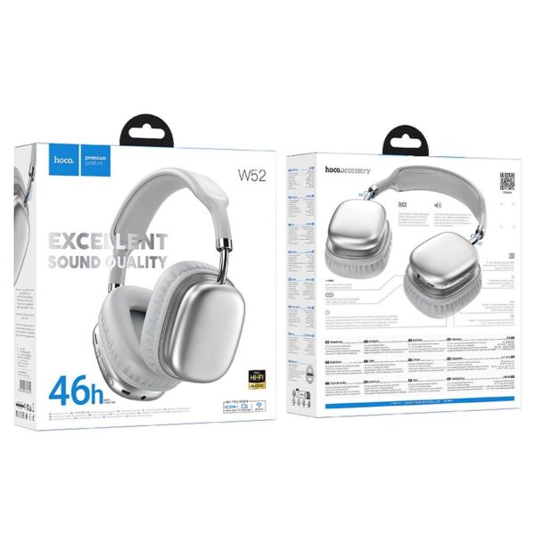 CASQUE BLUETOOTH HIFI W52 SILVER – Image 4