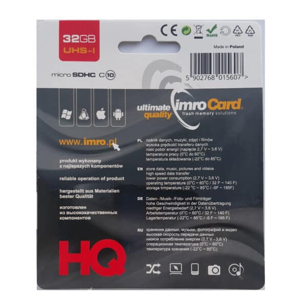 CARTE MICRO SD IMRO 32 Go – Image 2