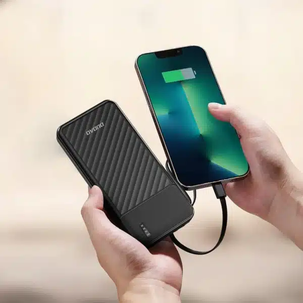 POWER BANK 10000 mAh + CABLES NOIR DUDAO K11 – Image 5