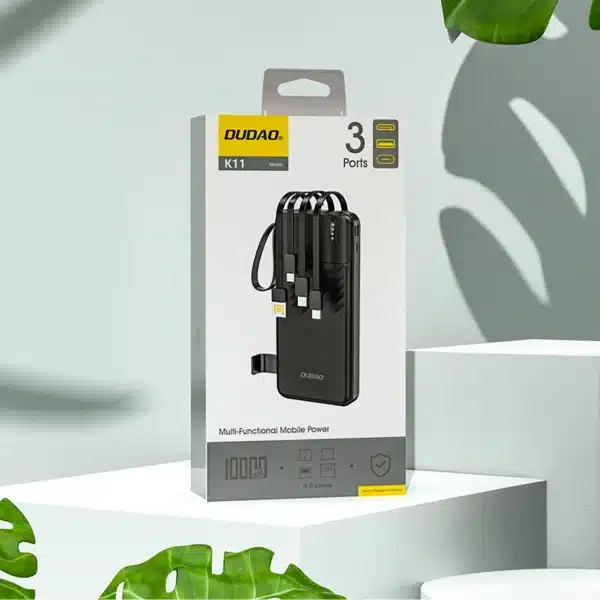 POWER BANK 10000 mAh + CABLES NOIR DUDAO K11 – Image 6