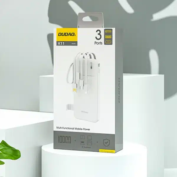 POWER BANK 10000 mAh + CABLES BLANC DUDAO K11 – Image 2