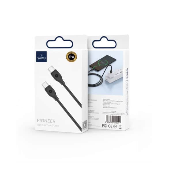 CABLE TYPE C / TYPE C FAST CHARGE NOIR WIWU – Image 6