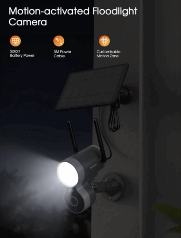 CAMERA DE SURVEILLANCE TOPCONY AVEC PANNEAU SOLAIRE – Image 4