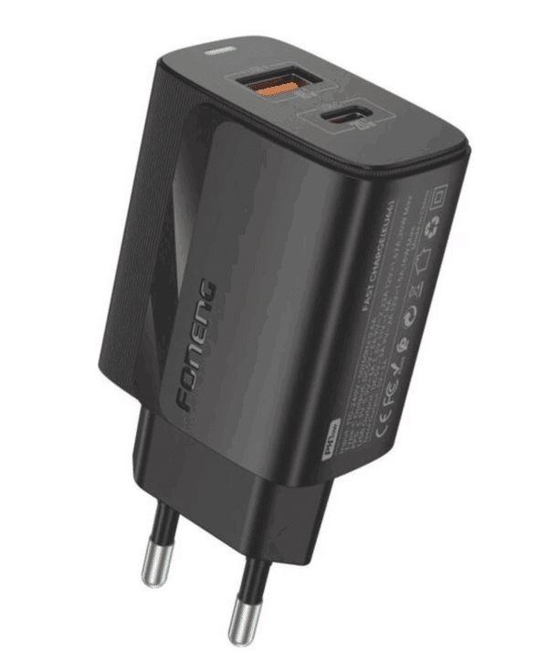 CHARGEUR 2 USB FAST CHARGE 2.4A NOIR FONENG – Image 3